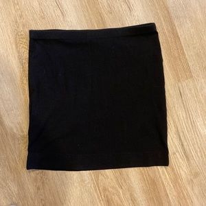 Black mini skirt